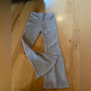 aerie grey thermal flared pants